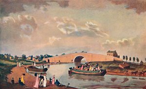 La barcaza de alojamiento en el canal de Paddington, 1801, 1904 de Unbekannt