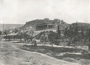 El Ágora y la Acrópolis, Atenas, Grecia, 1895 de Unbekannt