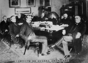 El gabinete de guerra estadounidense, 1898 de Unbekannt