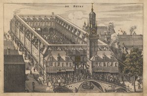 La Bolsa de Ámsterdam, principios del siglo XVII de Unbekannt