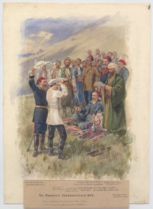 El Levantamiento de Abril de 1878. Negociaciones en el cuartel general de los insurgentes, 1878 de Unbekannt