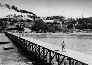 El distrito de Arauco hoy, muelle en Lota