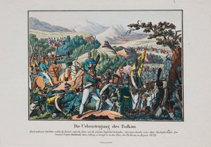 El Ejército del Conde Iván Ivánovich Diebitsch cruzando los Balcanes, c. 1830