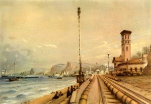 El ferrocarril atmosférico en Dawlish de Unbekannt
