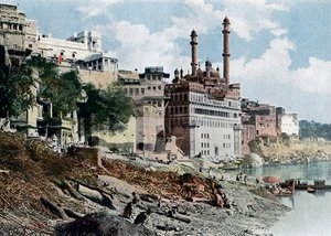 La Mezquita Aurangzeb, Varanasi, India, c.1890 de Unbekannt