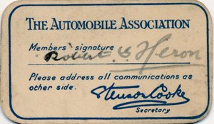 La Asociación de Automóviles: Tarjeta de membresía, 1936