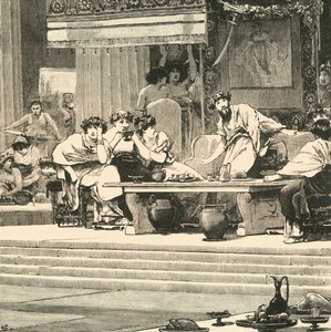 El banquete de Damocles, 1890 de Unbekannt