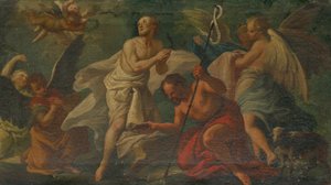 El Bautismo de Cristo en el Río Jordán de Unbekannt