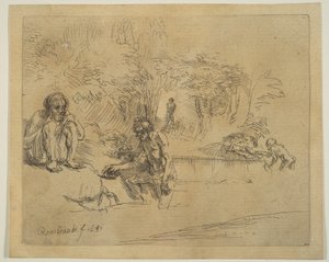 Los bañistas, 1651