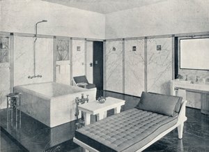 El Baño del Palacio Stoclet, Bruselas, Bélgica, c. 1914 de Unbekannt