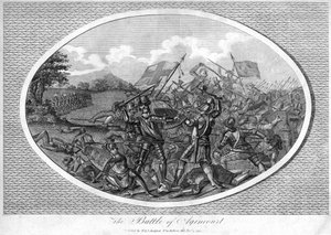 La batalla de Agincourt, 1415 de Unbekannt