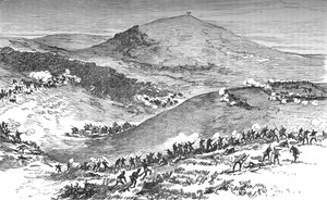 La batalla de Quintana, c1880 de Unbekannt