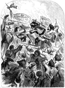 La Batalla de Schellenberg, Austria, 1704 siglo XIX de Unbekannt