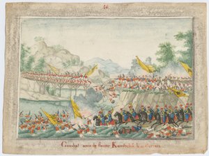 La batalla en el río Kamchik el 15 de octubre de 1828, 1829 de Unbekannt