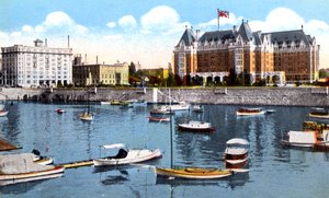 El edificio Belmont, Union Club y Empress Hotel, Victoria, Columbia Británica, Canadá, c1900s