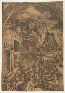 El nacimiento de la Virgen, de La vida de la Virgen de Unbekannt