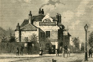 El León Negro, Church Street, Chelsea, en 1820, c1876