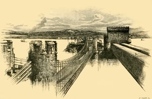 Los Puentes, desde el Castillo de Conway, 1898