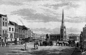 El Bull Ring, con la iglesia de St. Martin, Birmingham, 1812, 1887