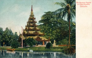La pagoda birmana en Eden-Gardens. Calcuta, c1900 de Unbekannt