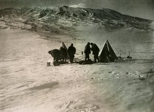 El campamento a 7000 pies en el Monte Erebus de Unbekannt