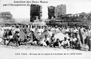 El campamento de la Legión Extranjera, Taza, Marruecos