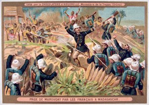 La captura de Marovoay por los franceses, Madagascar, siglos XIX-XX