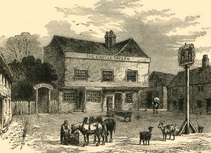 La Taberna del Castillo, Kentish Town Road, en 1800, c1876 de Unbekannt