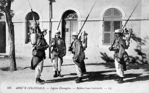 El cambio de guardia, La Legión Extranjera Francesa, c1910