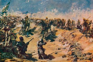 La carga de los 21 lanceros en Omdurman de Unbekannt