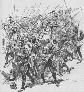 La carga de los lanceros austriacos, 1902 de Unbekannt