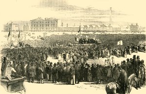 La reunión cartista en Kennington Common, 1848, c1878 de Unbekannt