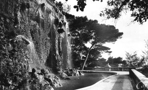 La cascada del castillo, Niza, sur de Francia, principios del siglo XX de Unbekannt