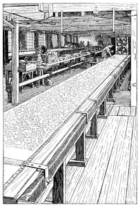 La sala de impresión de chintz, Merton Abbey Mills, Londres, 1899 de Unbekannt