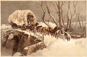 El carro de Navidad, 1866 de Unbekannt