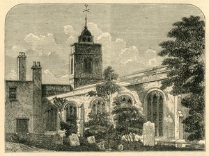 La Iglesia de Allhallows, Barking, en 1750, c1872 de Unbekannt