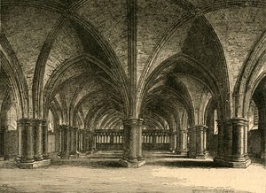 La Iglesia de Santa Fe, La Cripta de la Antigua San Pablo, de una vista de Hollar, 1897