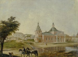 La Iglesia del Icono de la Santa Madre de Dios de Rzhev en Moscú, mediados del siglo XIX de Unbekannt