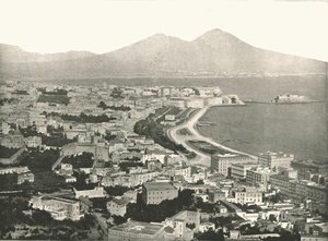 La ciudad, la bahía y el Vesubio, Nápoles, Italia, 1895 de Unbekannt