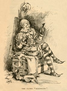 El payaso maquillándose, 1882