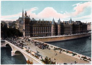 La Conciergerie y el Pont Neuf, París, c1900 de Unbekannt