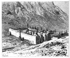 El Convento de Santa Catalina, Monte Sinaí, Egipto, 1895