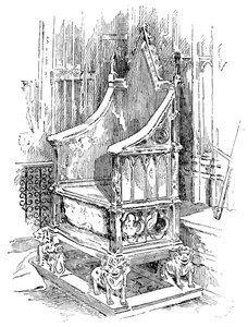 La Silla de la Coronación, Abadía de Westminster, Londres de Unbekannt