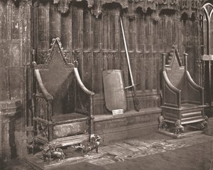 La silla de coronación en la Abadía de Westminster, Londres, 1894 de Unbekannt