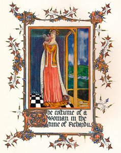 El traje de una mujer en la época de Ricardo II, siglo XIV, 1904