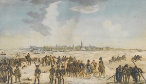 El cruce del Rin cerca de Düsseldorf por el ejército ruso, 13 de enero de 1814, 1814 de Unbekannt