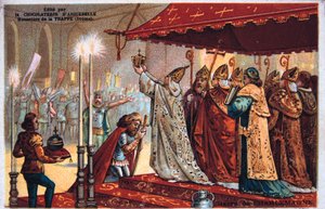 La Coronación de Carlomagno, 800 d.C., siglo XIX de Unbekannt