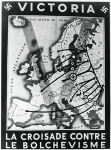 La cruzada contra el bolchevismo, cartel de propaganda de Vichy Francia, 1941