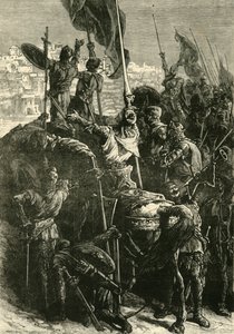 Los cruzados ante Jerusalén, 1099, 1890 de Unbekannt