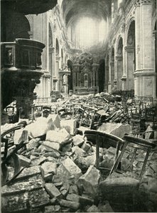 El daño hecho a la catedral de Cambrai, 1919 de Unbekannt